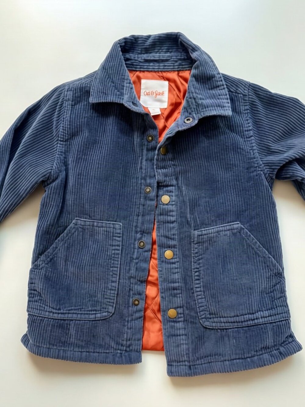Cat & Jack Blue Corduroy Chore Jacket Quilted Lined